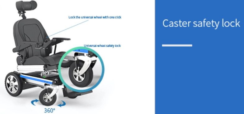 OPTIMUM Reclining Electric Wheelchair Safety Lock