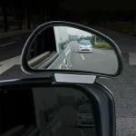 Blind Spot Car Mirror With Wide Adjustable Option Installed on Car