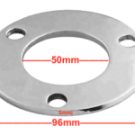 2X Pipe Base Plate with Floor Mounted Details
