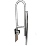 Upright Height Adjustable And Stainless Steel Toilet Grab Rail