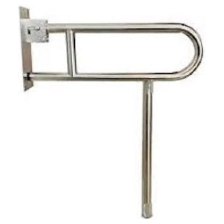 Drop Down Fold Away Stainless Steel Toilet Grab Rail with Leg up to