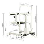 iMOVE7 Electric And Height Adjustable Patient Transfer Chair Measurements