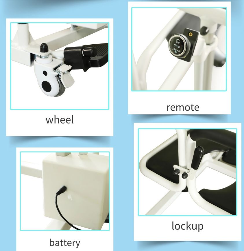 imove7 electric patien transfer chair detail