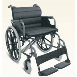 Foldable and Lightweight Bariatric Manual Wheelchair Front View