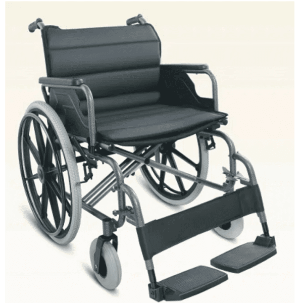 Foldable and Lightweight Bariatric Manual Wheelchair Front View