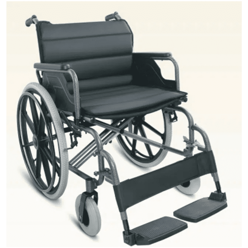 Foldable and Lightweight Bariatric Manual Wheelchair Front View