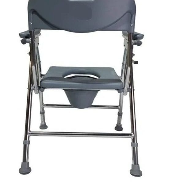 Height Adjustable Commode Chair With Foldable Option Frontview Height Adjustable Commode Chair With Foldable Option Frontview