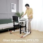 Person Using Foldable And Electric Waterproof Transfer Commode Chair