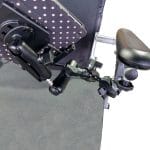 Adjustable iPad Holder For Electric and Manual Wheelchairs on Wheelchair