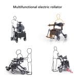Rollator Walking Frame with Remote Control Multifunctional Electric Rollator