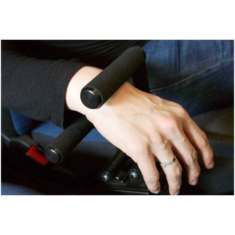 Hand Using Brake Lever Release Handle Installed on Vehicle