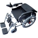 Half Folded Electric and Manual Foldable Wheelchair Heavy Duty