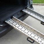 Removable ramps connected on van