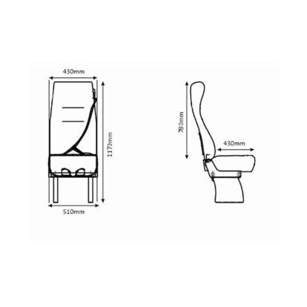 Seats M1 for Vehicle Construction Sketch Seats M1 for Vehicle Construction Sketch