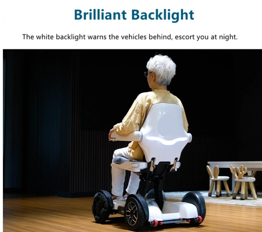 Smart Wheels All Terrain Electric Wheelchair Scooter All Terrain Electric Wheelchair Backlight