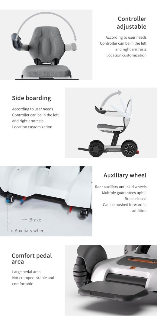 All Terrain Electric Wheelchair Scooter - Auto Folding with Smart App Control - Smart Wheelchair