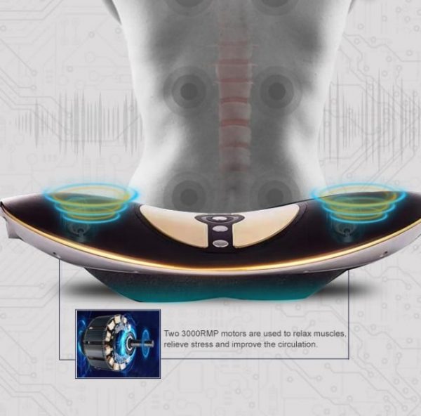 Lumbar Care Device to Relax, Traction, Massage and Heat Therapy