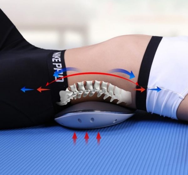 Lumbar Care Device to Relax, Traction, Massage and Heat Therapy