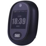 Black Emergency Vital Call Fall Alarm Side View