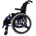 Blue Children Manual Wheelchair with Safety Harness Left Side View