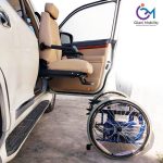 Car Swivel Seat Base with Wheelchair Disconnected