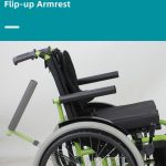 Children Manual Wheelchair with Safety Harness Flup Up Arm
