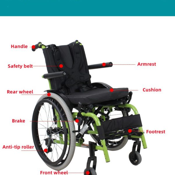 Children Manual Wheelchair with Safety Harness Wheelchair Parts Children Manual Wheelchair with Safety Harness Wheelchair Parts
