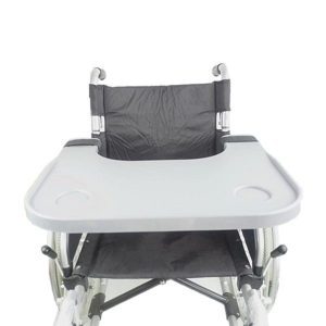 Universal Wheelchair Food Tray on Wheelchair
