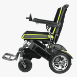 Foldable Lightweight Electric Wheelchair with Smart Control System Leftside View