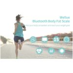 Person Running With Body Fat Scale Connected To Bluetooth