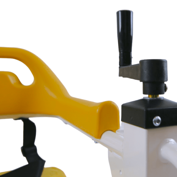 Yellow One-hand Control Manual Transfer Commode Wheelchair Handle Yellow One-hand Control Manual Transfer Commode Wheelchair Handle
