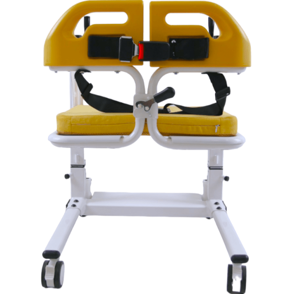 One-hand Control Manual Transfer Commode Wheelchair Backview One-hand Control Manual Transfer Commode Wheelchair Backview