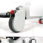 Mute Castor For One-hand Control Manual Transfer Commode Wheelchair