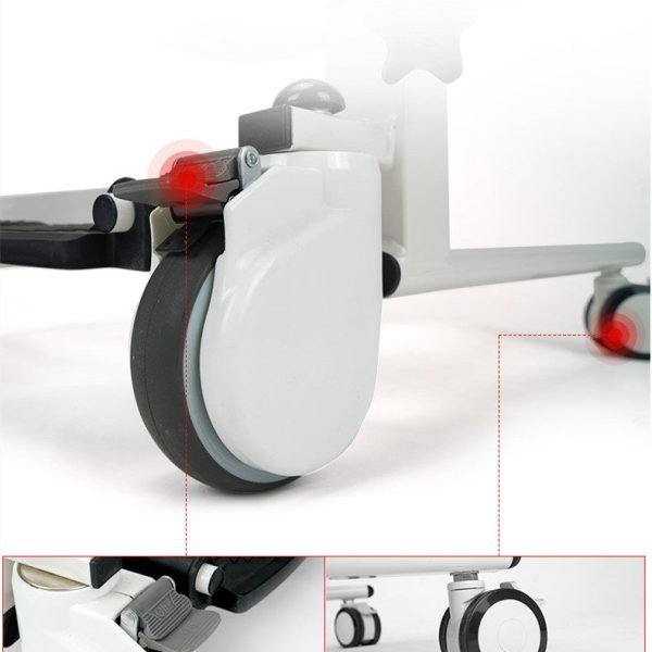 Mute Castor For One-hand Control Manual Transfer Commode Wheelchair Mute Castor For One-hand Control Manual Transfer Commode Wheelchair