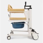 Double-hand Control Manual Transfer Commode Wheelchair Leftside View