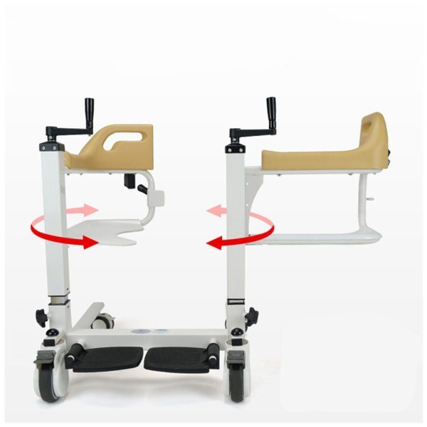 Twister Double-hand Control Manual Transfer Commode Wheelchair Twister Double-hand Control Manual Transfer Commode Wheelchair