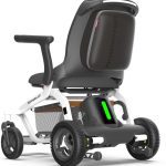 White Robooter Folded Smart Electric Wheelchair Back View