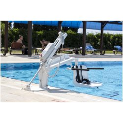 Fixed Pool Transfer Lift Device Seat Outside Pool