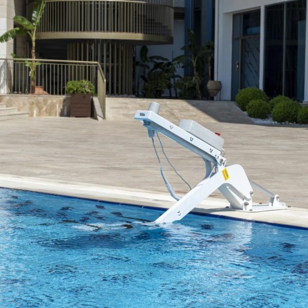 Fixed Pool Transfer Lift Device Seat Completely Inside Swimming Pool Fixed Pool Transfer Lift Device Seat Completely Inside Swimming Pool