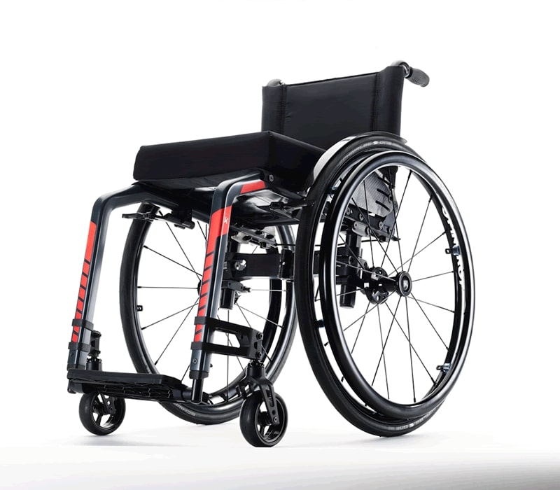 Küschall Compact Wheelchair: Versatile Leg Rests, Hydroformed Frame, and Customizable Design