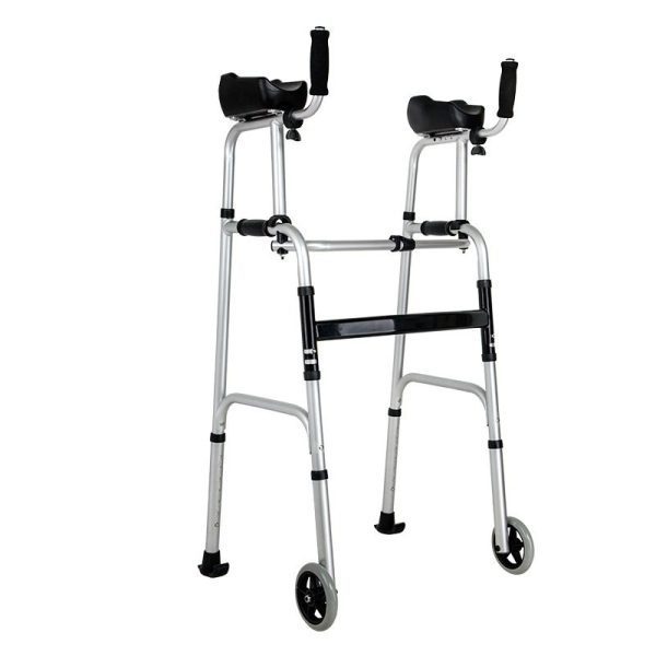 Aluminum Folding Walker Sideview Aluminum Folding Walker Sideview