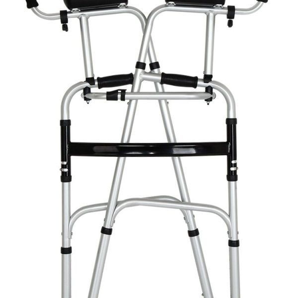 Folded Aluminum Folding Walker Frontview Folded Aluminum Folding Walker Frontview