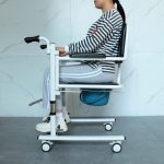 Person Sitting on Adjustable Patient Liff