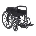 High Back Steel Lightweight Manual Wheelchair Back Folded Front View