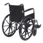 High Back Steel Lightweight Manual Wheelchair Back View