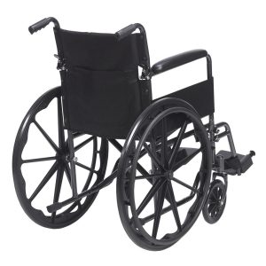 High Back Steel Lightweight Manual Wheelchair Back View