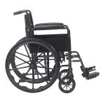 High Back Steel Lightweight Manual Wheelchair Rightside View