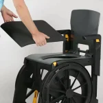Person Covering WheelAble Travelling Commode and Shower Chair