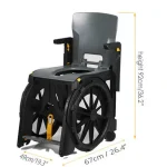 WheelAble Travelling Commode and Shower Chair Details