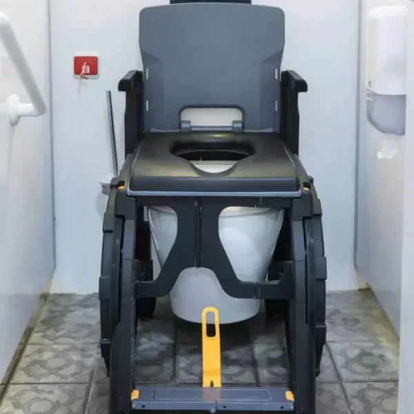 WheelAble Travelling Commode and Shower Chair in Toilet WheelAble Travelling Commode and Shower Chair in Toilet